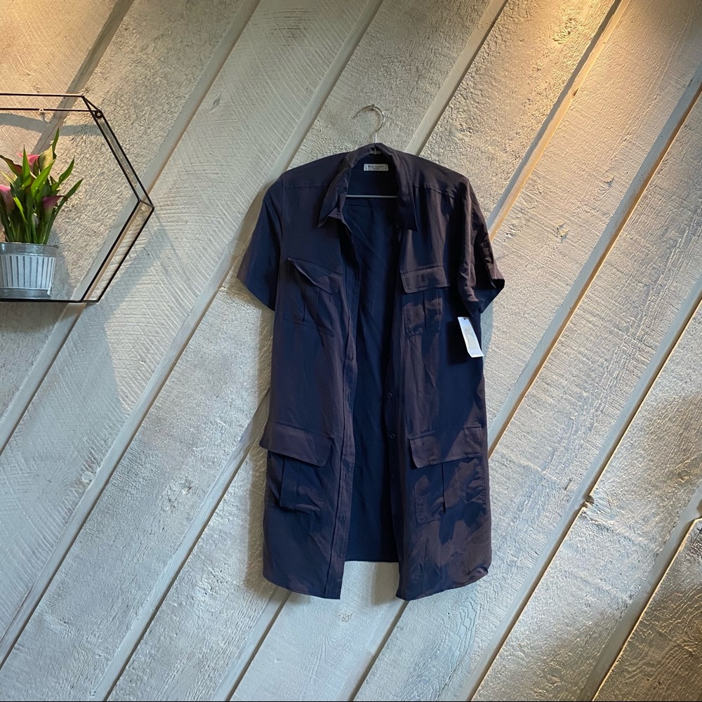 Utility Navy Blue Equipment Button Down Dress/Shirt